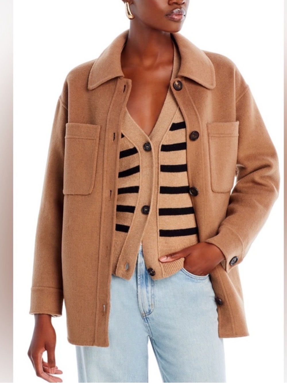 Rails camel Connie wool blend Shacket